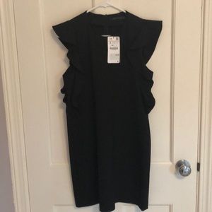 Beautiful BNWT Zara dress with soft ruffle sleeves